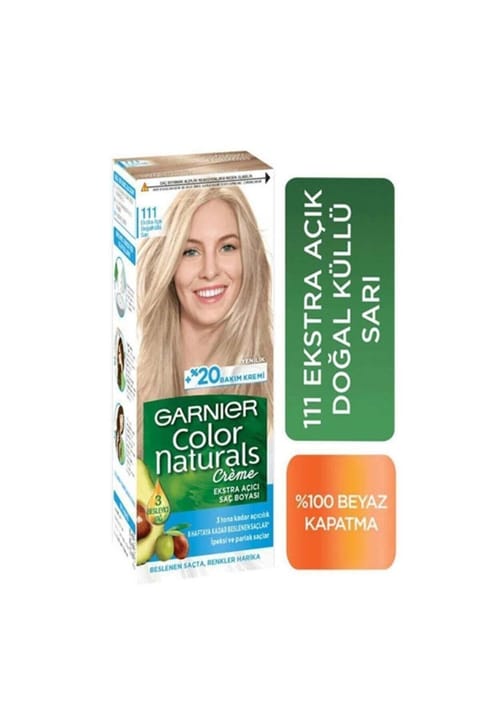 ست رنگ مو Garnier 111 خاکستری طبیعی فوق روشن
