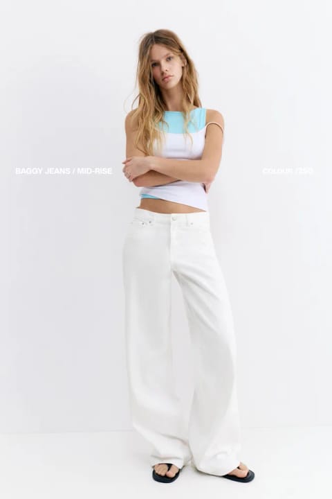 Pull&Bear شلوار جین بگی کمر متوسط