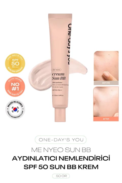 ONE DAYS YOU Me NY... BB کرم روشنکننده و ضدآفتاب SPF 50