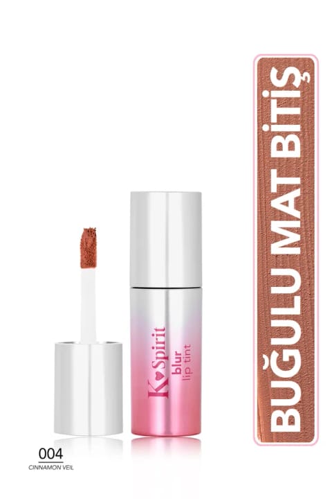 رژلب مایع مات فلورمار مدل K-Spirit با افکت بلور و مرطوب‌کننده — 004 Cinnamon Veil
