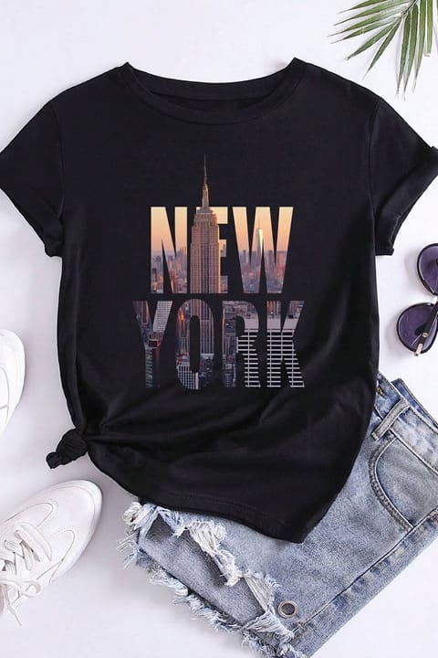 تیشرت اورسایز یونیسکس چاپ New York uyguntarz