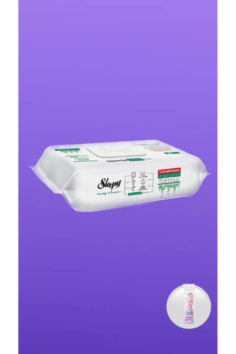Sleepy Easy Clean دستمال تمیزکننده سطوح 100 برگ (بسته 1 عددی) با هدیه پد پنبهای ابریشمی