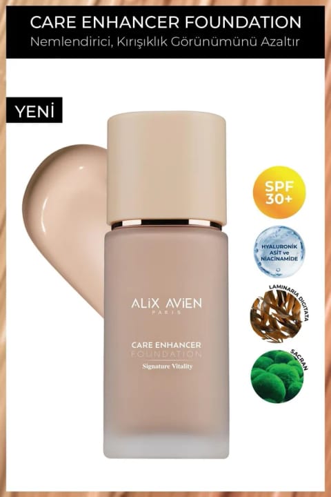 Alix Avien کرم پودر ضد چروک مرطوبکننده با SPF30 و پایانی درخشان — 803 Rose Buff