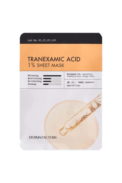 DERMA FACTORY ماسک ورقهای Tranexamic Acid و Glutathione