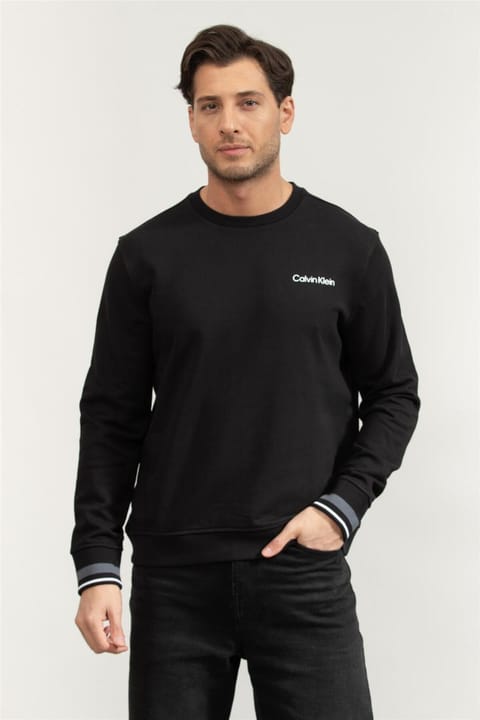 سویشرت Calvin Klein نخی یقه گرد Relaxed Fit مردانه LVGMF5W312UB1