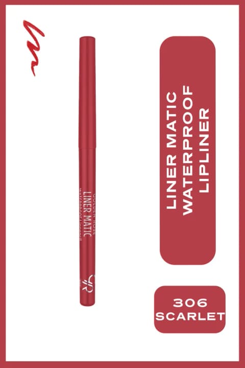 مداد لب ضدآب Golden Rose Liner Matic — 306 Scarlet