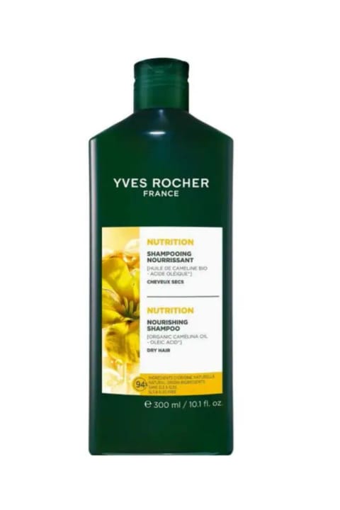 Yves Rocher شامپوی مغذی پریبیوتیک برای موهای خشک با فرمول کرمی مرواریدی