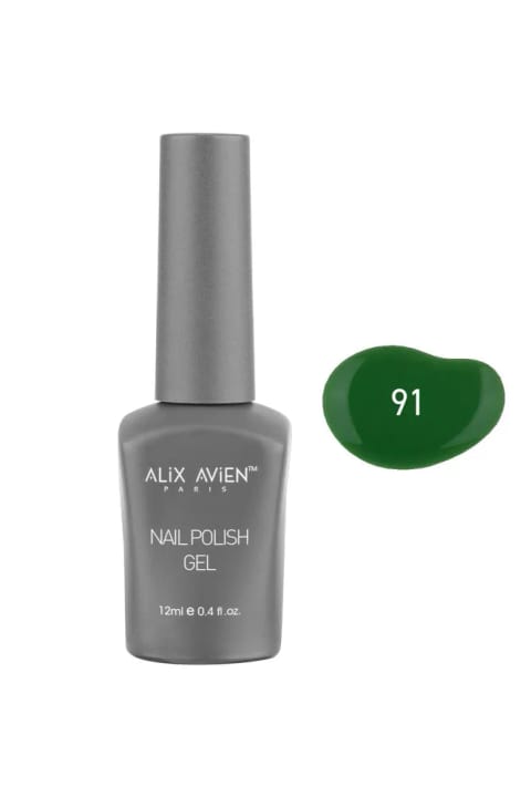 لاک ژلی دائمی سبز چمنی Alix Avien 91 - 12 میلیلیتر