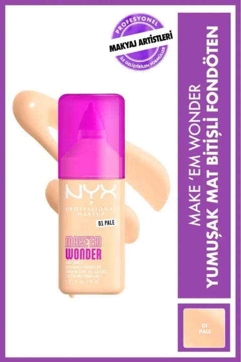 فاندیشن مات نرم NYX Professional Makeup Make’ Em Wonder – shade 01 Pale