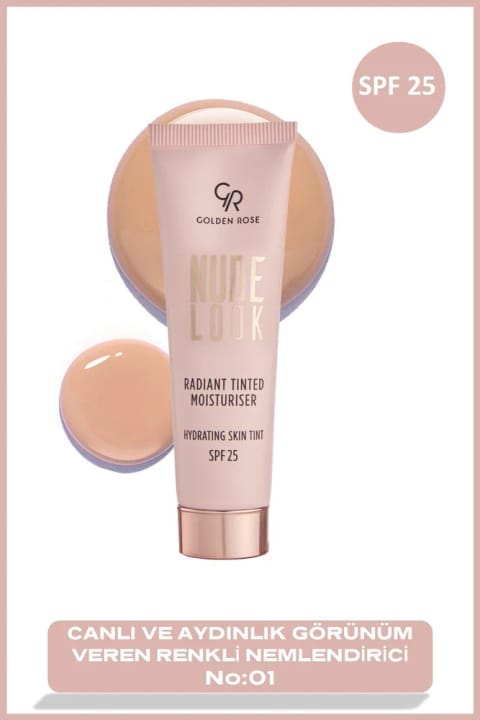 Golden Rose Nude Look مرطوب‌کننده رنگی درخشان شماره 01 فیر تینت