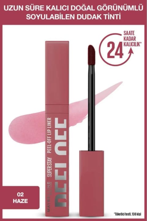 Maybelline New York Super Stay Peel Off رژ تینت پوستکن — 02 Haze
