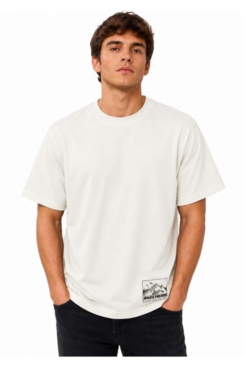 تیشرت مردانه SKECHERS مدل Regular Box Logo رنگ سفید S2620057-3855