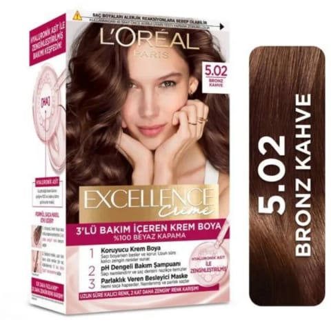 L'Oreal Paris Excellence Creme رنگ مو 5.02 برنزی قهوه‌ای