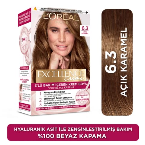 Loreal Paris Excellence Creme رنگ مو - 6.3 کارامل روشن