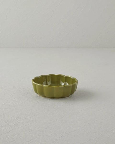 ظرف فر گرد Cottage جنس Stoneware سایز 13x4 سانتی‌متر رنگ سبز تیره