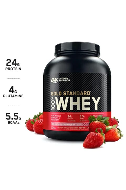 ON Optimum Nutrition Gold Standard Whey Protein Tozu، طعم توت فرنگی