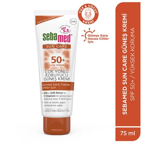 Sebamed ضد آفتاب مقاوم به آب SPF 50+ محافظ چندمنظوره 75 میلی‌لیتر