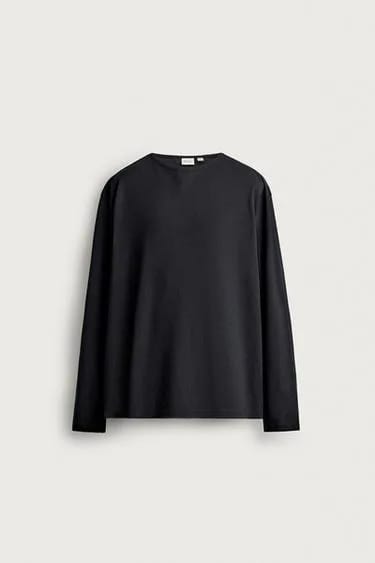 تیشرت یقه قایقی فیت معمولی ZARA