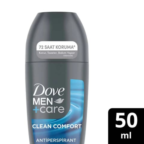 Dove Men +Care Clean Comfort رول‌آن ضدتعریق مردانه ۵۰ میلی‌لیتر