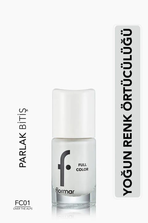 Flormar لاک ناخن براق با پیگمنت بالا - Full Color Nail Enamel - Fc01 Over The Alp...