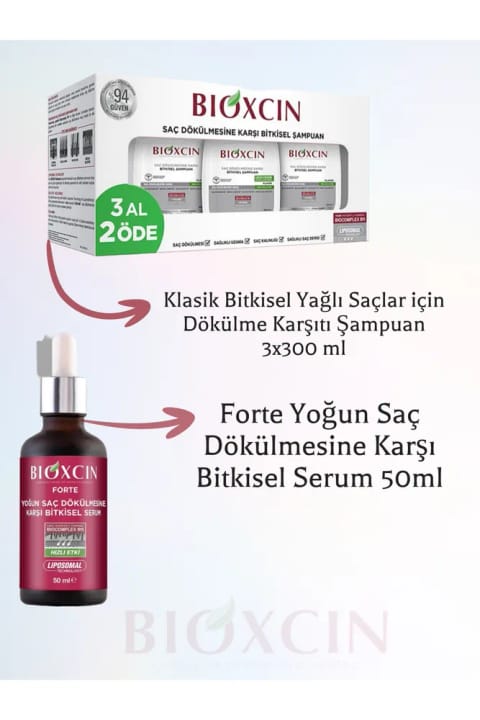 Bioxcin Genesis 3 Al 2 Öde شامپو موی چرب و فورته ضد ریزش مو