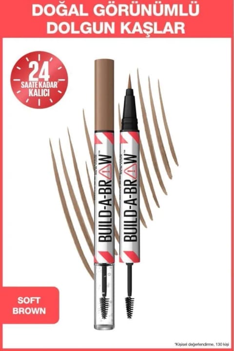 Maybelline New York Build a Brow 2in1 مداد و ژل ابرو Soft Brown