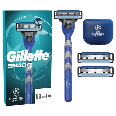 Gillette UEFA Champions League Special Edition Mach3 ماشین اصلاح مردانه (۳ تیغه)