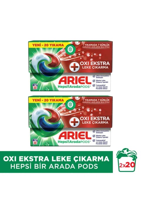 آریل Hepsi1Arada PODS® Oxi Extra لکهبر کپسول ماشین لباسشویی سفید...