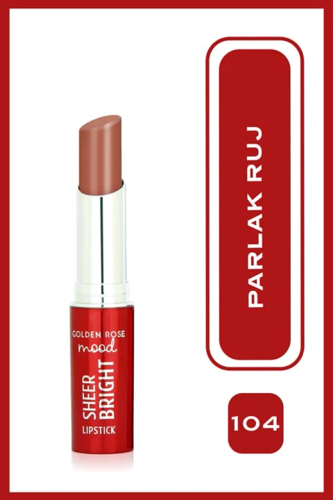 Golden Rose رژ لب شاین برایت مود شماره 104 نود لاته