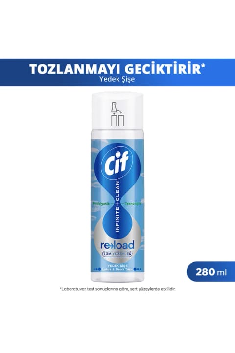 Cif Infinite Clean پروبیوتیک ضد گرد و غبار بطری جایگزین برای تمام سطوح - لوتوس و...