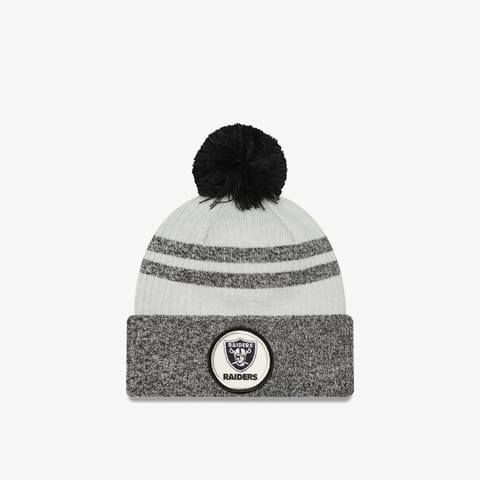 کلاه بافت New Era Raiders NFL Sideline Historic Cuff Pom