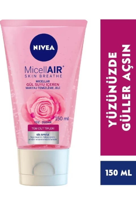 NIVEA ژل پاک‌کننده آرایش میسلار با عصاره گل رز ۱۵۰ میلی‌لیتر