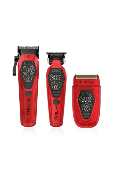 ست حرفهای آرایشگری Trina 3 در 1 قرمز TRNSACKSSET006