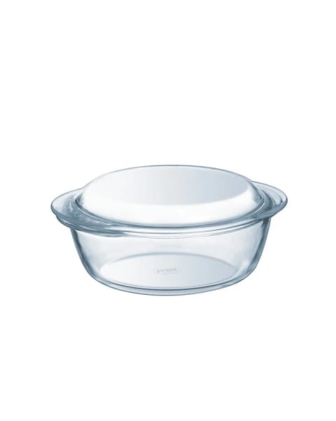 ظرف فر گرد شیشه‌ای Pyrex Classic ۲.۱ لیتری شفاف