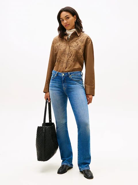 شلوار جین زنانه مدل Bootcut Glow