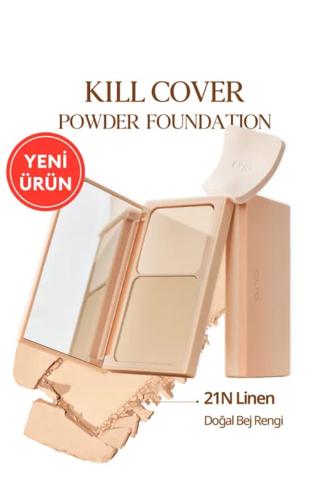 پودر فونداسیون CLIO Kill Cover با بافت سبک و پایانی مات — 21n Linen