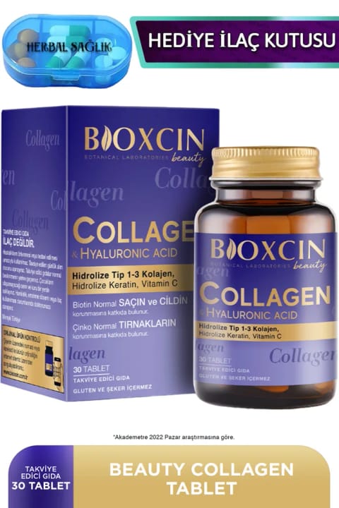 Bioxcin Beauty Collagen 30 Tablet 1050 Mg - (تیپ 1 و 3 هیدرولیزه کلاژن)