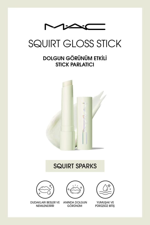 براق‌کننده چوبی M.A.C Squirt Gloss Stick با اثر حجم‌دهنده لب - Squirt