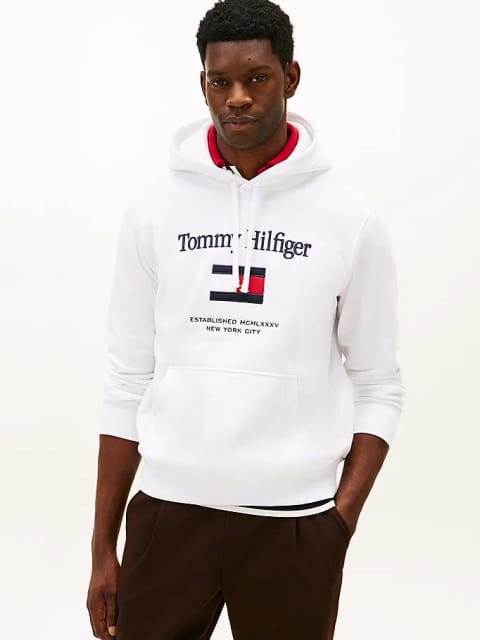 هودی مردانه Tommy با پرچم گلدوزیشده