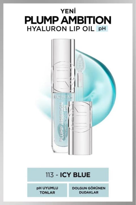 L'Oreal Paris Plump Ambition Hyaluron Lip Oil pH Lip Gloss - 113 Icy ...