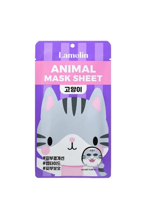 ماسک ورقهای آبرسان طرح گربه Lamelin Animal Mask Cat
