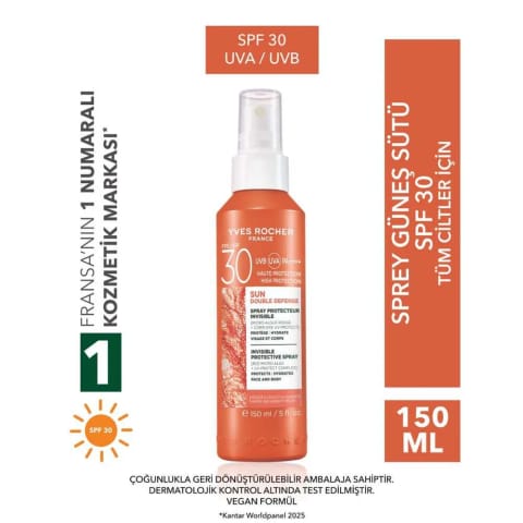 اسپری ضد آفتاب SPF 30 صورت و بدن