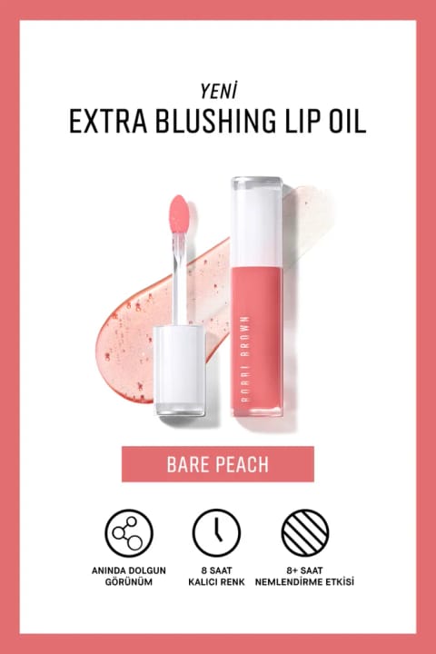 BOBBI BROWN Extra Blushing Lip Oil مرطوبکننده روغن لب رنگی - Bare Peach