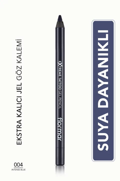 مداد چشم مات و ماندگار فلورمار (آبی) - Extreme Tattoo Gel Pencil - 004 Intens...