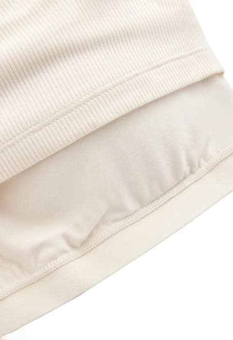Sleeveless Seamless Rib Tank Top with Half-Zip