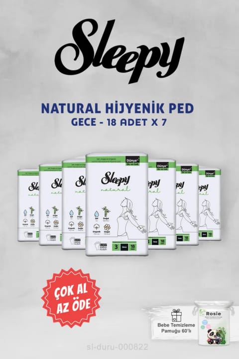 Sleepy 7 Al 6 Öde شبانه 18 عددی Natural و فر مژه