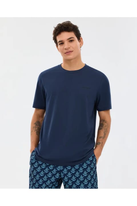SKECHERS تیشرت آستین کوتاه ارگانیک کالکشن مردانه سرمهای S241166-0505