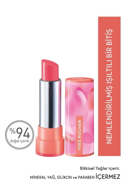 Yves Rocher رژ لب فوق مغذی درخشان Glow - 03 صورتی کاملیا
