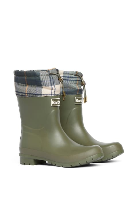 چکمه نیم‌بوت Barbour Mowbray Mid Welly OL52 Olive/Ancient Tartan