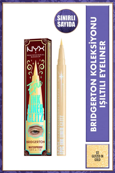 NYX Professional Makeup کالکشن Bridgerton خط چشم درخشان - 02 Glitzed